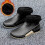Botas de chuva femininas impermeáveis de cano curto, antiderrapantes e com cano largo. 2