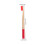 Bamboo Toothbrush with Soft Bristles, Ergonomic AntiSlip Grip, Biodegradable Handle, 4pcs Red 2