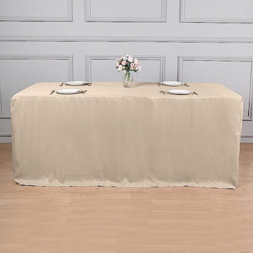 BalsaCircle6pieds Nappe ajustée en polyester couleur chair