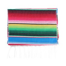 Chemin de table en coton coloré, lavable, avec motif lac, idéal pour la table à manger et les pique-niques. Entretien facile.