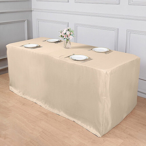 BalsaCircle6pieds Nappe ajustée en polyester couleur chair 2