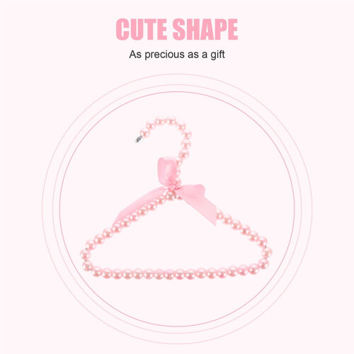 Perchas de plástico rosa para ropa de mascotas (5 unidades)
