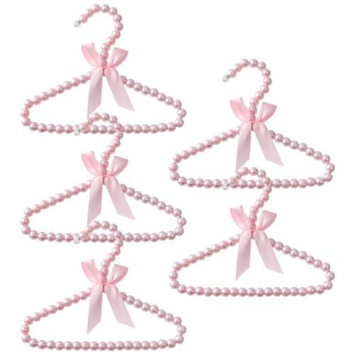 Perchas de plástico rosa para ropa de mascotas (5 unidades) 2