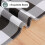 Mantel rectangular de vinilo impermeable con franela de búfalo 5