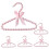 Perchas de plástico rosa para ropa de mascotas (5 unidades) 4