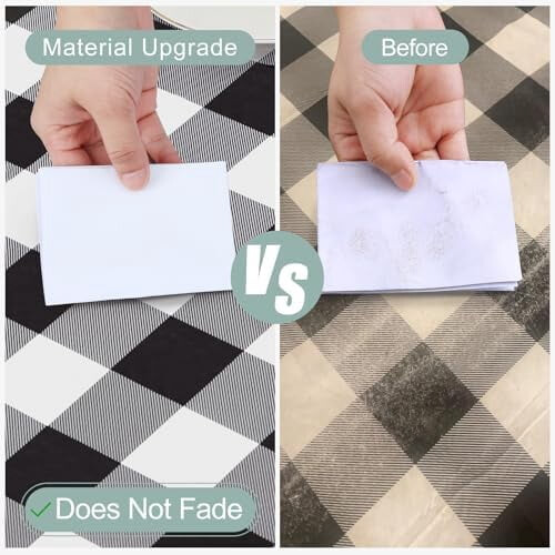 Rectangle Vinyl Tablecloth with Flannel Back, 52x70 in, 1