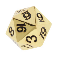 Heavy Metal D20 Douăzeci și douăzeci de fețe 22 mm 0,87 inch Poliedric Întuneric ro
