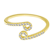 Bagues Zodiaque Plaqué Or avec Zirconium Cubique - Bague Ajustable 12 constellations - Bijou Cadeau Femme