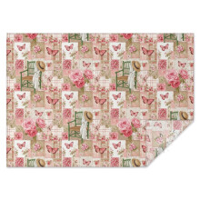 Nappe rectangulaire à motif floral Pioneer Flower, 152 x 213 cm, en polyester imperméable, facile à nettoyer et anti-taches, idéale pour les