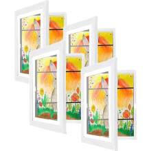 Lot de 2 cadres pour dessins d'enfants (21,6 x 27,9 cm), ouverture frontale, compatibles avec les œuvres d'art des enfants, décoration murale et