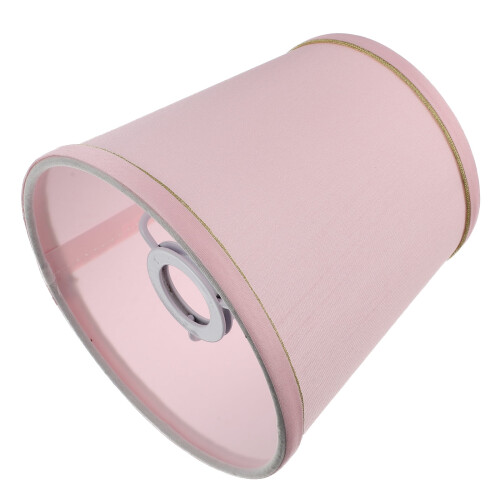 Worgeous1 Pacote Abajur Cilíndrico de Tecido Rosa para Decoração de Casa 14,00 polegadas de altura