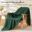 Κουβέρτα φλις 3D καρό Emerald Green, 50x60", εξαιρετικά απαλή και ζεστή, πολυτελής, 5