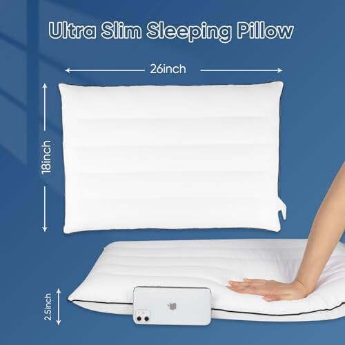 Ultra Thin Pillows 7D 2.5 Inch Height 18x26 Inch 2 Pack 1