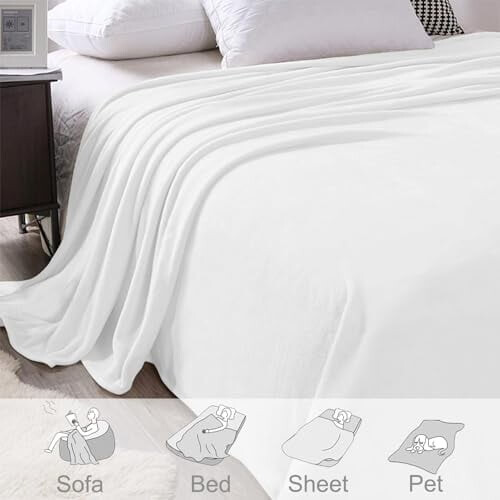 Κουβέρτα Fleece διπλού μεγέθους για κρεβάτι, εξαιρετικά μαλακή και ζεστή, για όλες 2