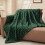 Κουβέρτα φλις 3D καρό Emerald Green, 50x60", εξαιρετικά απαλή και ζεστή, πολυτελής, 2