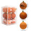 Christmas Ball Ornaments Orange Plastic 12PCS 2