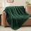 Κουβέρτα φλις 3D καρό Emerald Green, 50x60", εξαιρετικά απαλή και ζεστή, πολυτελής, 7