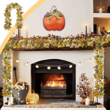 Guirlande de feuilles d'automne artificielles pour décoration intérieure/extérieure (mariages, Halloween, Thanksgiving) – Compatible avec Stijggn