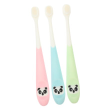 Soft Bristle Manual Toothbrush Set with Cartoon Silicone Handle, Gentle Bristles for Adults and Kids