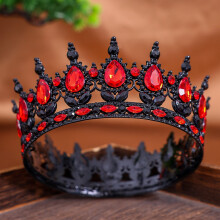 Couronne baroque, couronne de reine, diadème gothique, couronne en cristal, diadème de princesse, diadème vintage pour femmes et filles, costume