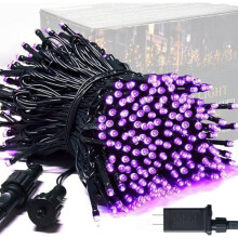 Pomarańczowo-zielone lampki na Halloween, 200 diod LED, 91,5 stopy,