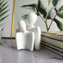 2er-Set Mini-Paarfiguren in Schwarz-Weiß, romantische Keramikfiguren für Schlafzimmer, TV-Schrank, Hochzeit, Valentinstag – passend zur