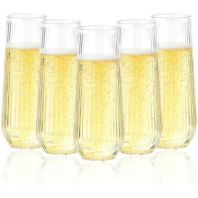 24 stk. 9oz klare champagnefløyter uten stilk