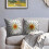 Μαξιλαροθήκες Spring Daisy 16x16, Σετ 2 τεμαχίων, Μαξιλαροθήκες από λινό σε γκρι χρώμα σε 3