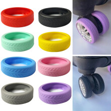 Copriruote per valigie colorati, 12 pezzi, in silicone, per ridurre il rumore, resistenti all'usura.