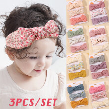 Diademas elásticas de nailon con lazos para bebés y niñas pequeñas (3 unidades)