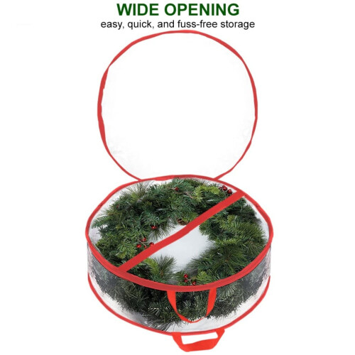Saco transparente para guardar guirlandas de Natal com alça, 91 cm (36") 2