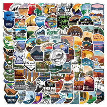 100 st söta klistermärken, nationalparksdesign meme-klistermärken, gör-det-själv-kreativitet vattentäta klistermärken laptopklistermärken