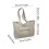 Gesteppte Canvas-Schultertasche Beige 65 x 44 cm 4