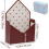 Valentine Envelope Boxes Burgundy Romantic Design 5pcs 7