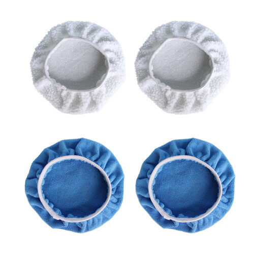 Conjunto de 5 boinas de polimento e enceramento para carros, macias, de 5 a 10 polegadas (azul safira, 5 a 6 polegadas*). 2