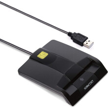 Smartkortleser DOD Military USB Common Access CAC-kortleser, kompatibel med Mac OS, Win (horisontal versjon)