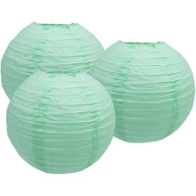 Paquete de 3 farolillos de papel redondos para decoración de bodas, cumpleaños y fiestas.