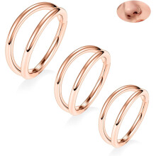 Varrat nélküli orrkarika, 316L sebészeti acél – kompatibilis a Septum, Helix, Conch, Daith, Rook, Tragus és ajakpiercingekkel