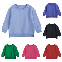 Bluza dziewczęca, bluzy dziecięce, bluza dla chłopców i dziewcząt, długi rękaw, okrągły dekolt, jednolity kolor, polar