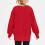 Rød børnesweatshirt med rund hals, oversized pullover med drop-shoulder og sideslids – Passer til 5-14 år 3