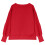 Rød børnesweatshirt med rund hals, oversized pullover med drop-shoulder og sideslids – Passer til 5-14 år 5