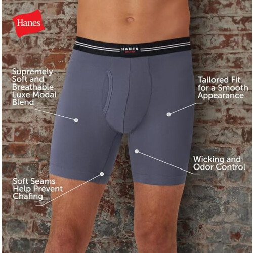 Hanes men Breathable Boxer Brief Underwear 1-pack 2