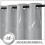 Blackout Kitchen Curtain Panels Silver Grey 34x54 Inch Set 3