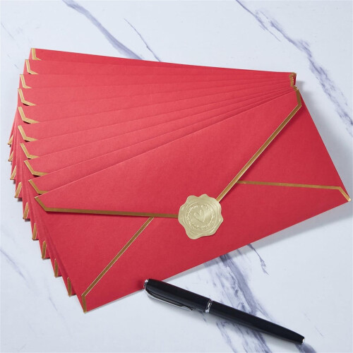 Business Envelopes with Gold Border #10 150gsm 1