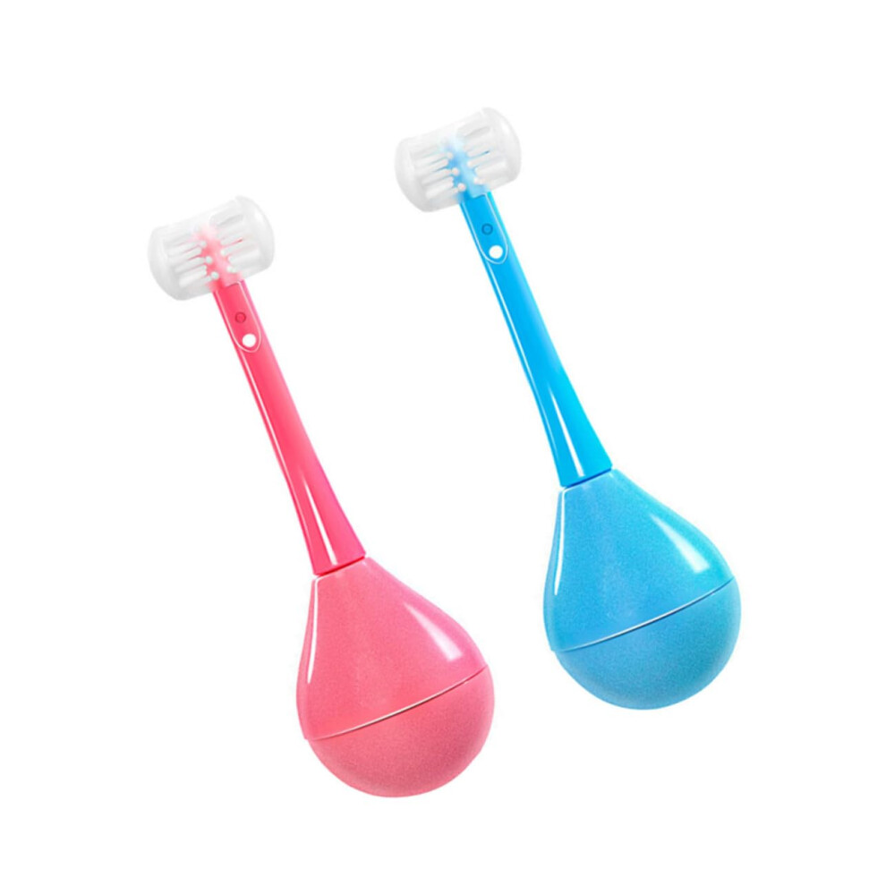 2pcs Cartoon Kids Toothbrush with Extra Soft Bristles and Compact Head for Toddlers