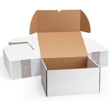 15er-Set weiße Versandkartons (12 x 10 x 6 Zoll), Wellpappkartons für die Verpackung von Geschenken für Kleinunternehmen