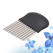 Trancheuse à pommes de terre ondulée en acier inoxydable et PP 14 x 9,5 cm