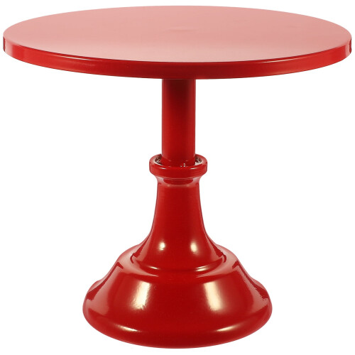 Rode ijzeren taartstandaard 25 cm