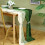 Chemin de table en mousseline verte dégradée, ensemble de 4 pièces 2