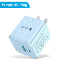 Imréiteach! Cuibheoir Luchtaire USB C Luchtaire Balla Ilchalafort 25W PD USB-C QC3.0 Port USB - Muirearú Tapa Bloc do Gach Gabhálas Fóin